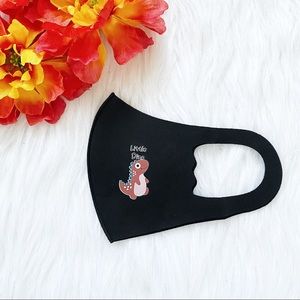 🔴4/$25 dinosaur animal reusable child black face mask